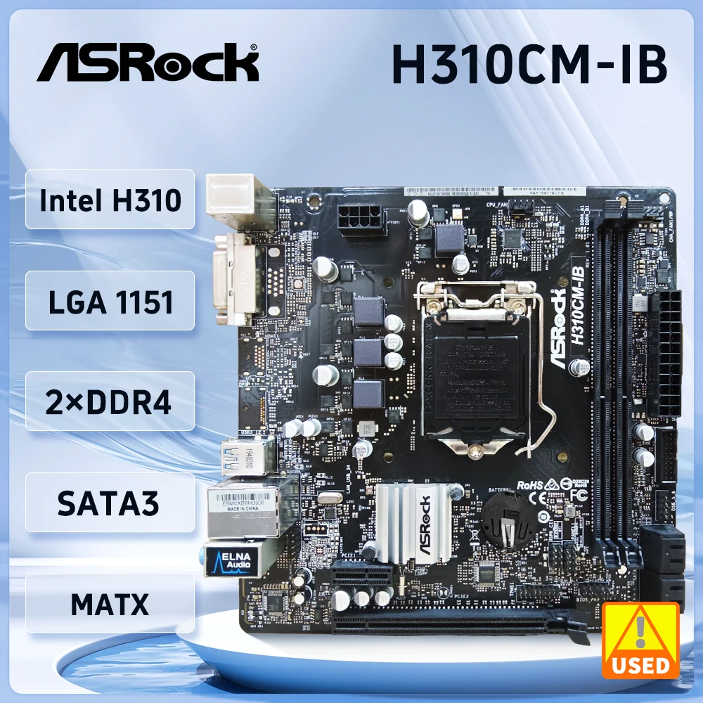 ASRock H310CM-IB 마더보드 LGA1151Intel H310 DDR4 32GB Micro ATX 지지대 9 세대 및 8 세대 코어 i5-9400F 8500 9700F i9-9900 CPU 내돈내산 리뷰